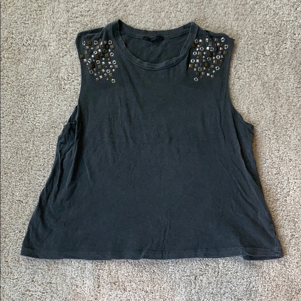 Black tank with studs